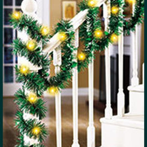 Fun foil garland lighted garland Great indoors and